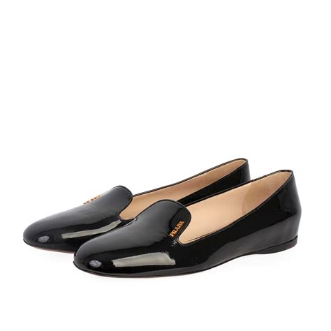 prada patent smoking slipper|prada slippers and mules.